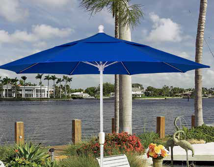 Light blue patio umbrella