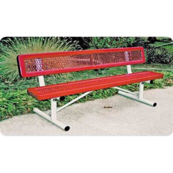 Portable bench with back