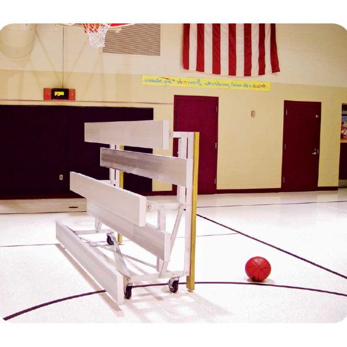 Tip and Roll system for bleachers