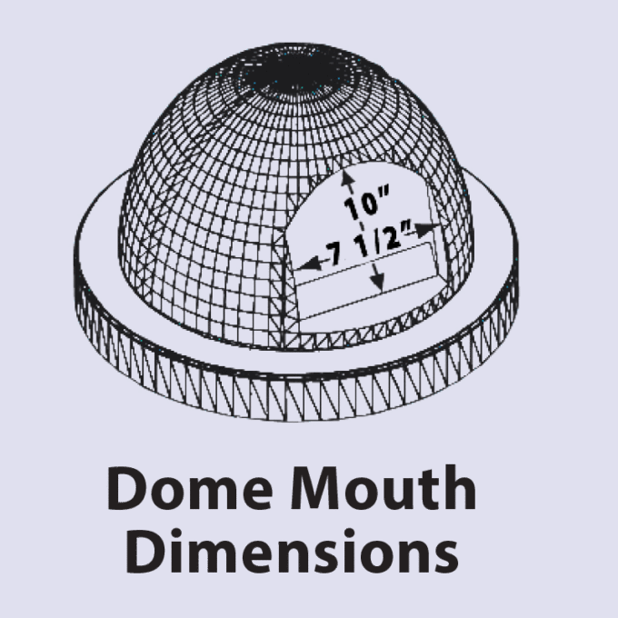 Dome mouth dimensions
