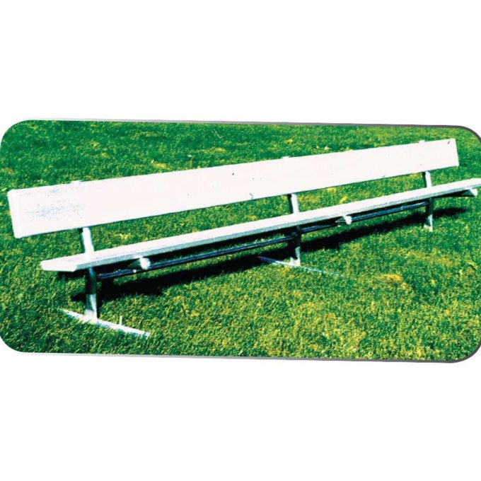 Portable Aluminum bench with back
