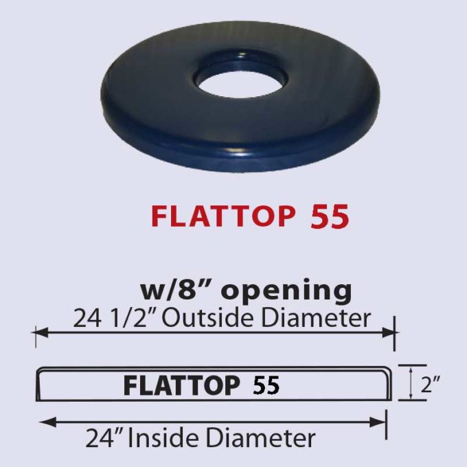 55 gallon flattop lid