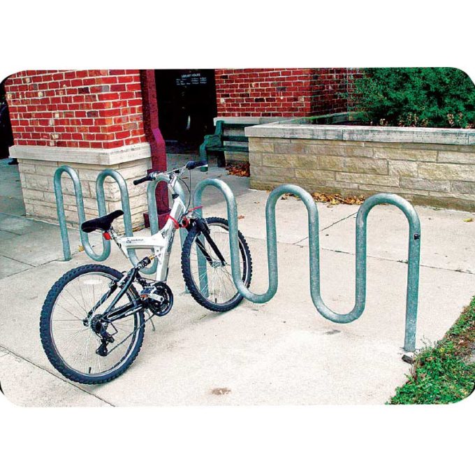 Inground loop style bike rack