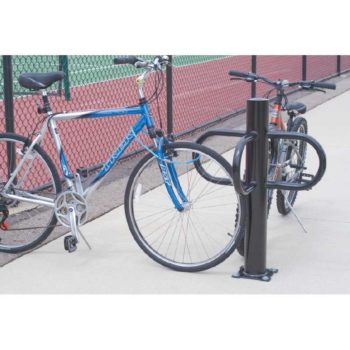 Bollard bike rack