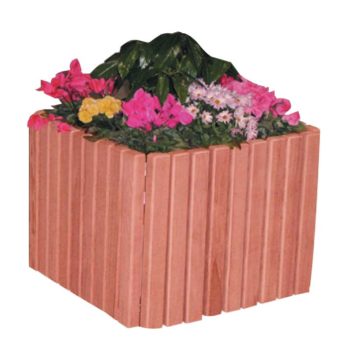 Redwood square planter