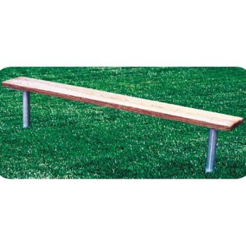 Pine treated stationary bench without back