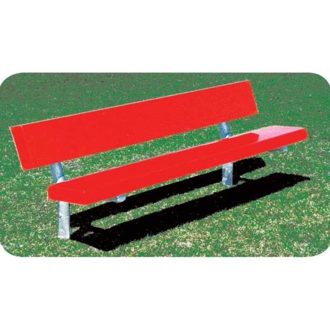 Fiberglass bench with back
