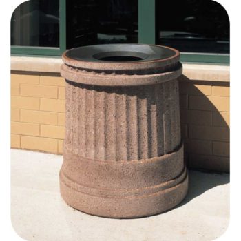 Column Style Trash Receptacle
