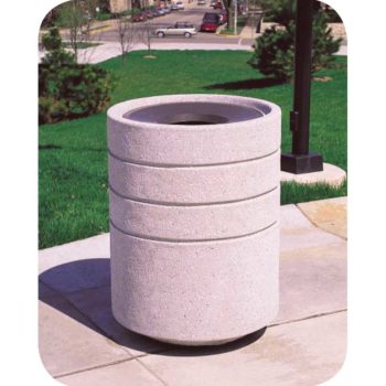 Ring patterned trash receptacle