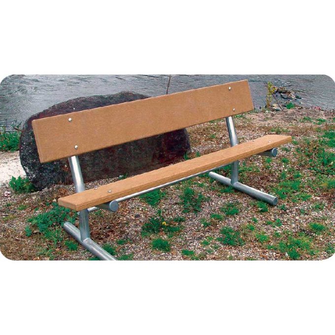 Portable recycled plastic bench