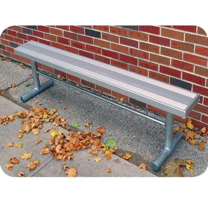 Aluminum portable bench without back