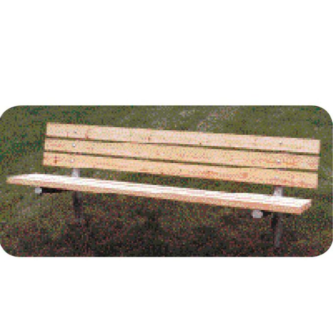 Pine treated stationary bench