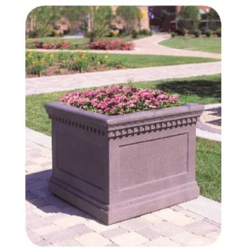 Square Colonial Style concrete Planter-0