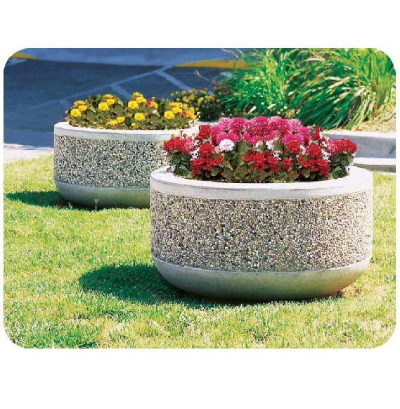 36 inch Round Concrete Planter-0