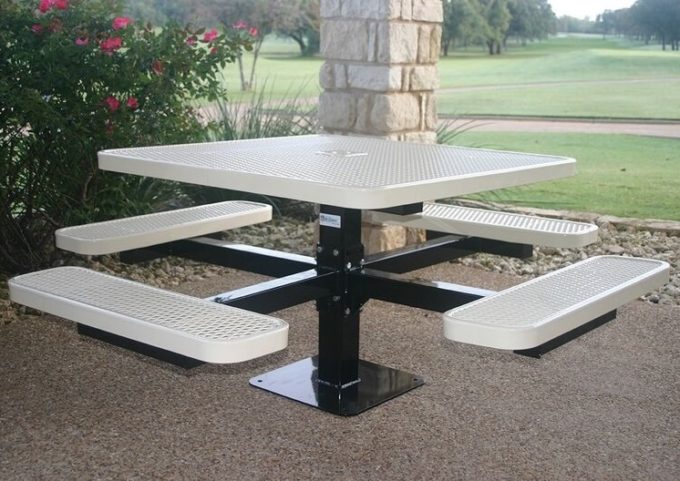 Square Pedestal Picnic table