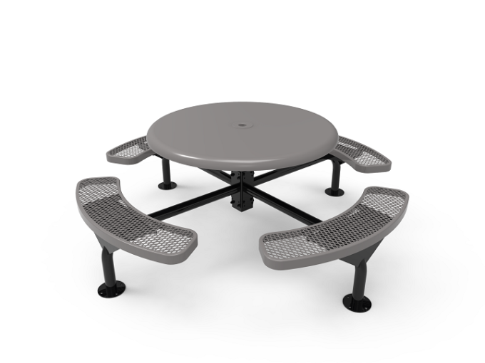 Solid Top Round Nexus Pedestal Table-0
