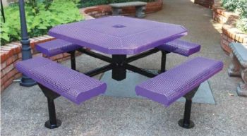 Octagon Nexus Pedestal Table with Rolled Seats-0