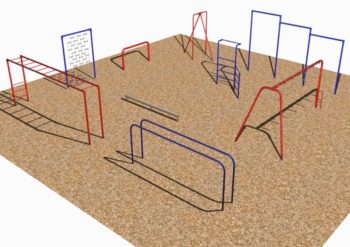 9 Unit Course with Horizontal Ladder-0