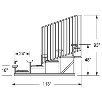 5 Row Bleachers