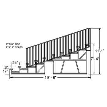 10 Row Bleachers