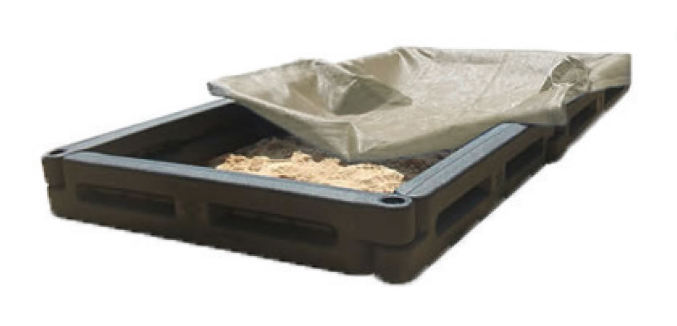 8' x 4' Sandbox is a shallow container filled with sand that is used by children for play. It is a popular playground feature that allows children to dig, build, and create. With or without cover.